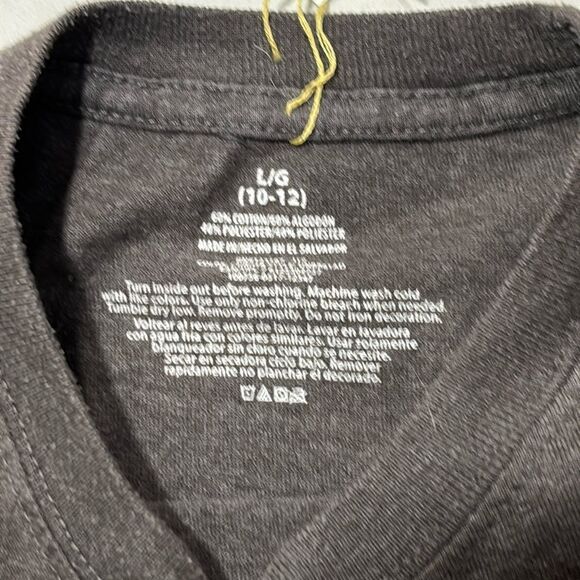 Boys Grey Orange Ninja Turtle Graphic T-shirt Tee L 10/12 - Picture 8 of 14